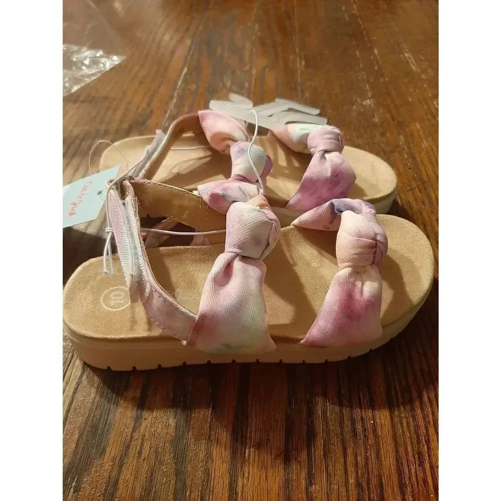 New Girls Size 10 Cat & Jack Cate Sandals Summer Shoes Hook and Loop NWT